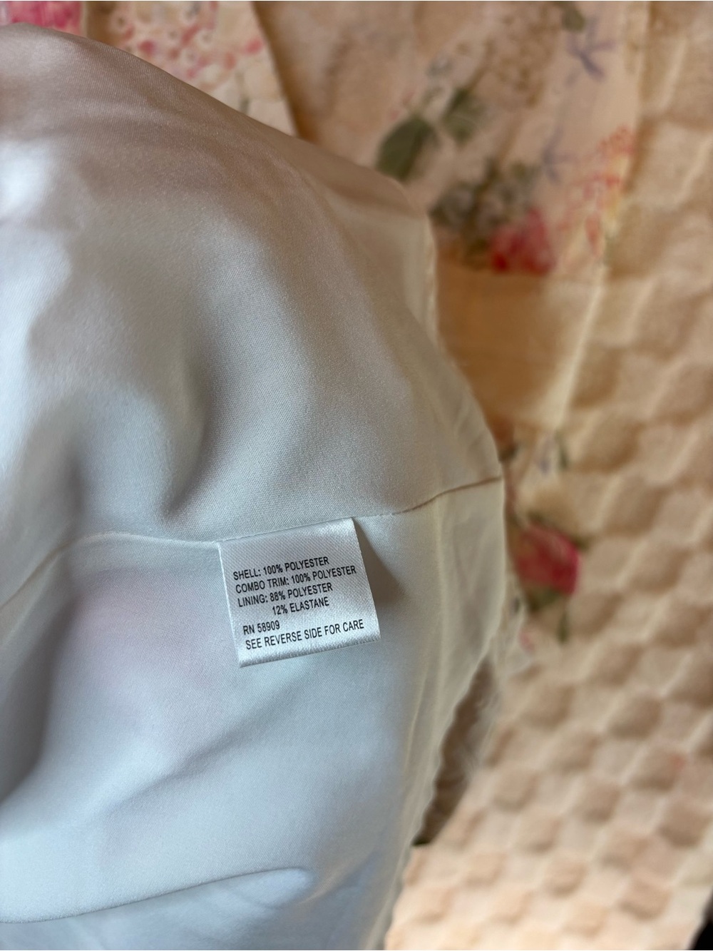 Giani Binni Moditi Floral Chiffon Midi Dress in Soft Ivory and Pink Size 10 - Picture 9 of 9